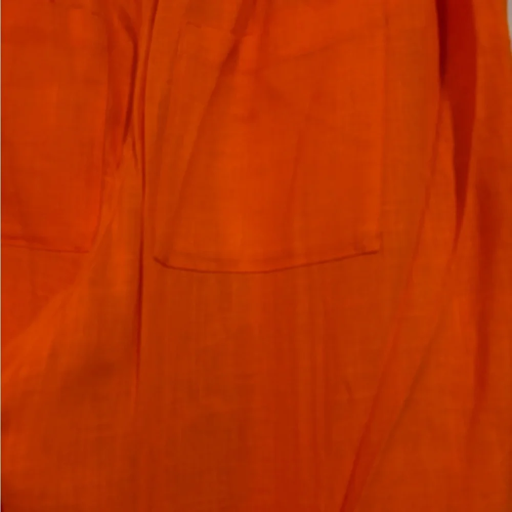 H&M Bright Orange Eco Viscose Linen Trousers - Picture 3 of 7